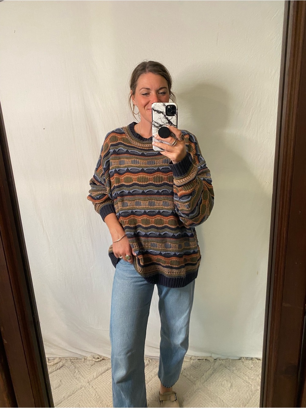 Vintage Coogi 100% cotton made in USA beautiful knit jumper sweater xl